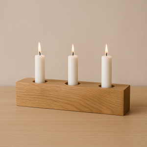 Candelabro Minimalista Madera